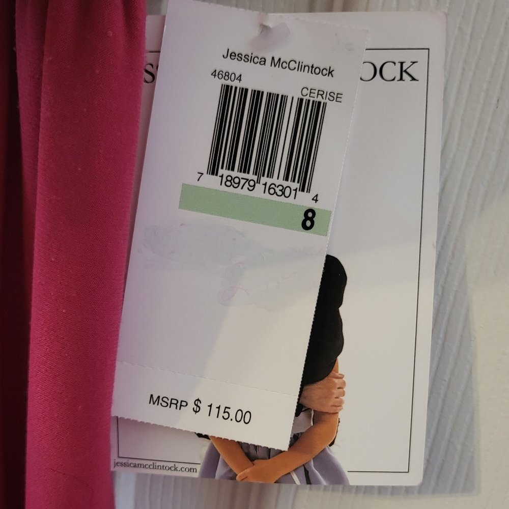 BNWT GORGEOUS SATIN BOW Jessica McClintock Girls Sz 8 Short Fancy Dress!… - Picture 8 of 11